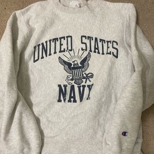 United Stated Navy Heather Grey Champion Sweatshirt